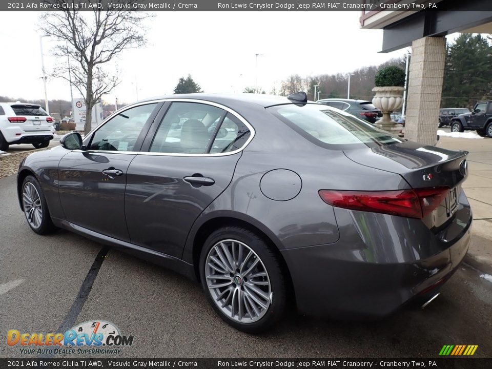 2021 Alfa Romeo Giulia TI AWD Vesuvio Gray Metallic / Crema Photo #8