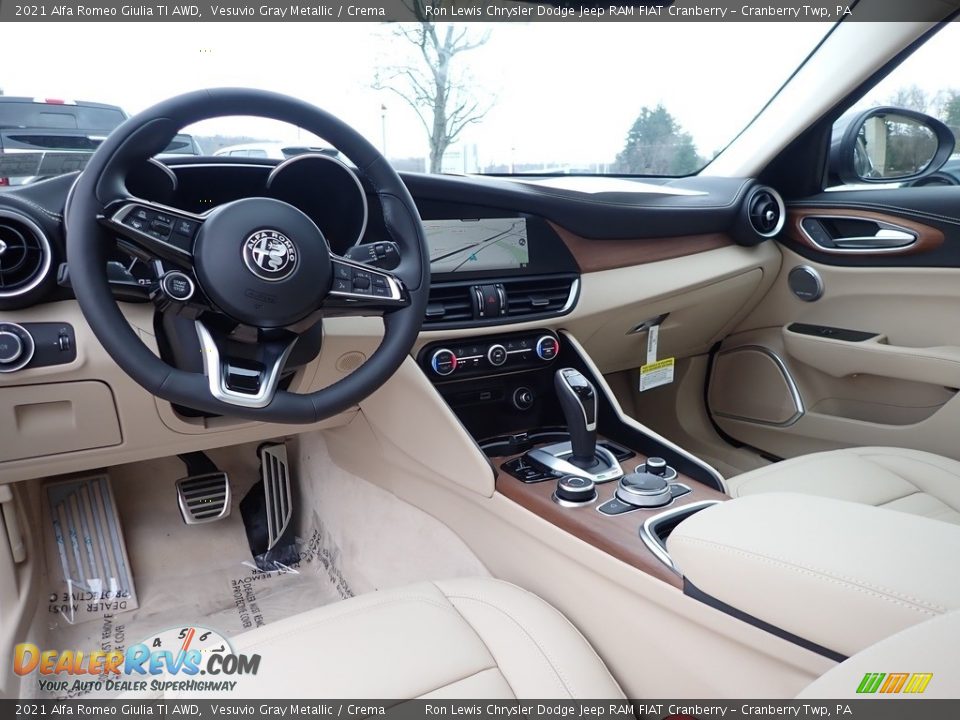 Crema Interior - 2021 Alfa Romeo Giulia TI AWD Photo #14