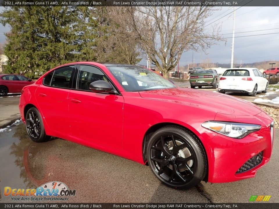 2021 Alfa Romeo Giulia TI AWD Alfa Rosso (Red) / Black Photo #3