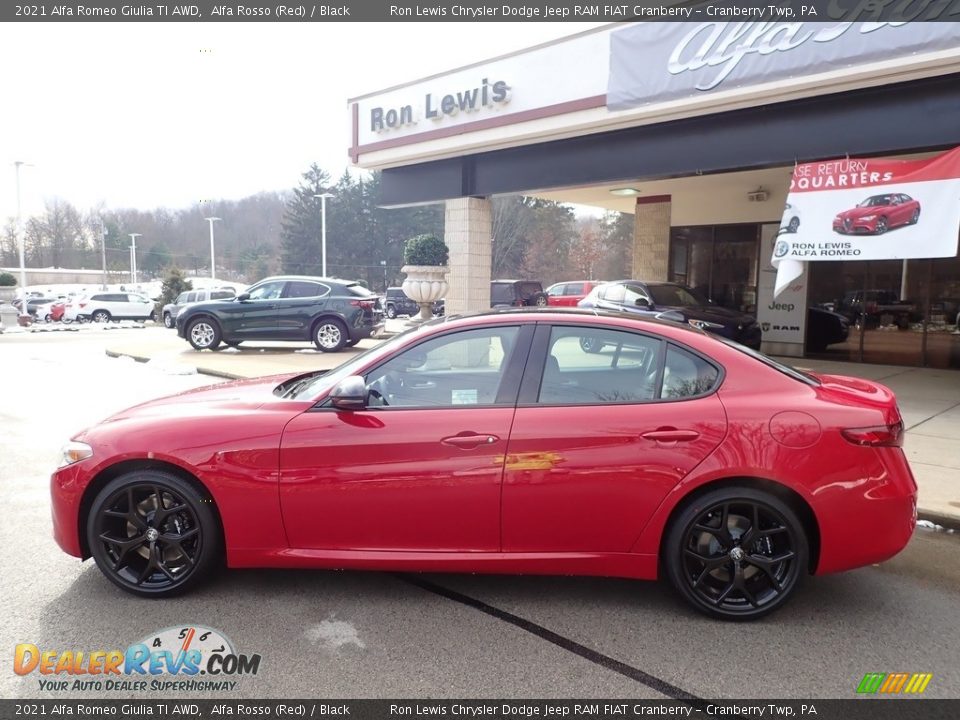 2021 Alfa Romeo Giulia TI AWD Alfa Rosso (Red) / Black Photo #9