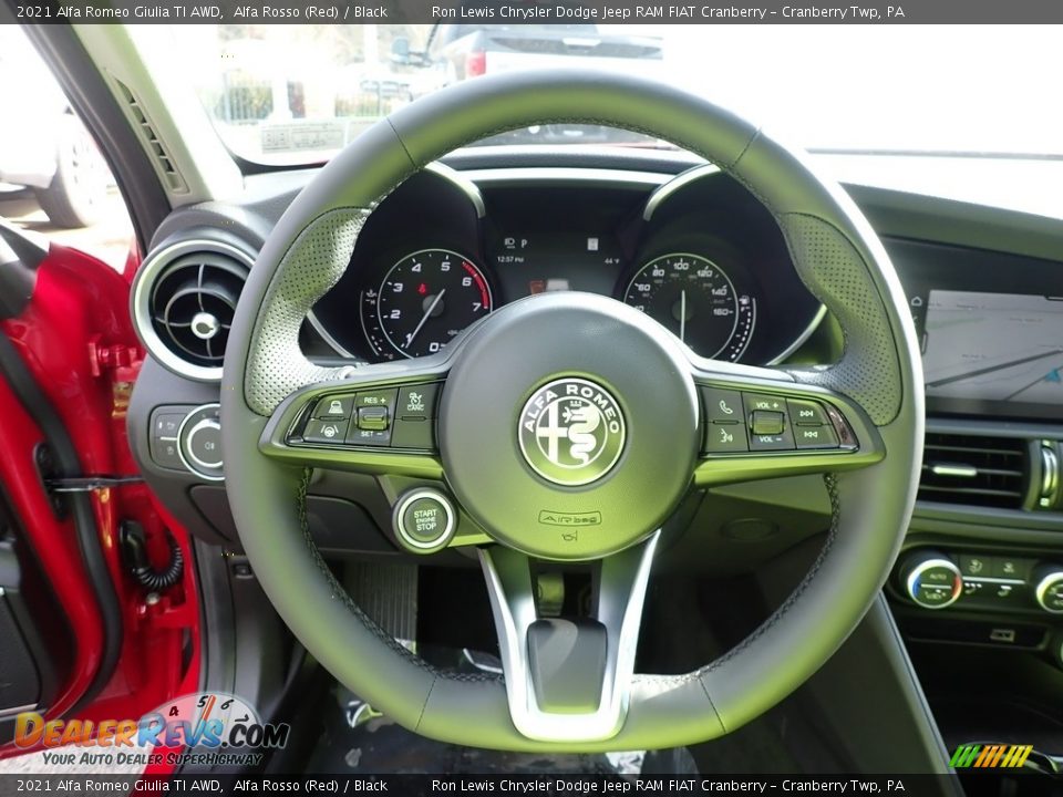 2021 Alfa Romeo Giulia TI AWD Steering Wheel Photo #16
