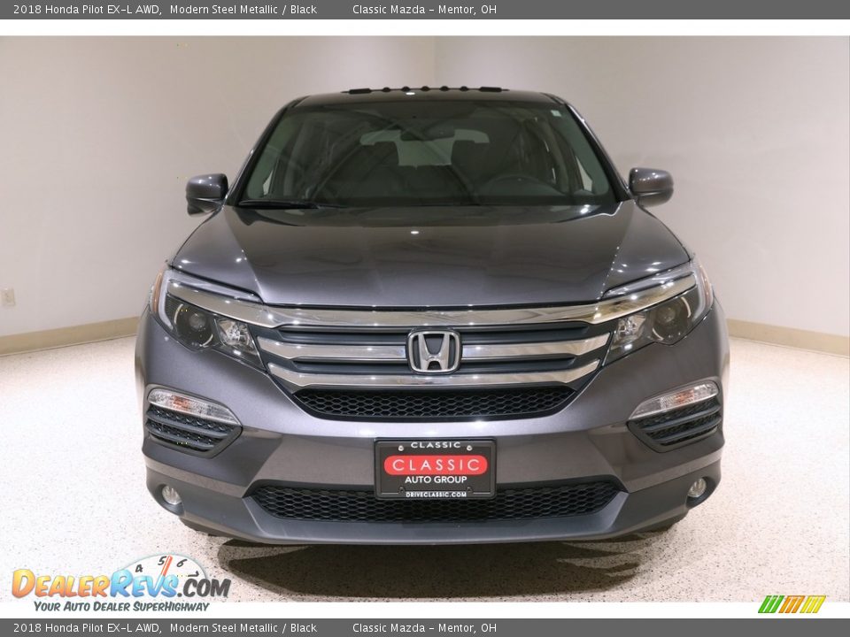 2018 Honda Pilot EX-L AWD Modern Steel Metallic / Black Photo #2