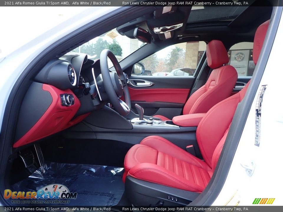 Front Seat of 2021 Alfa Romeo Giulia TI Sport AWD Photo #12