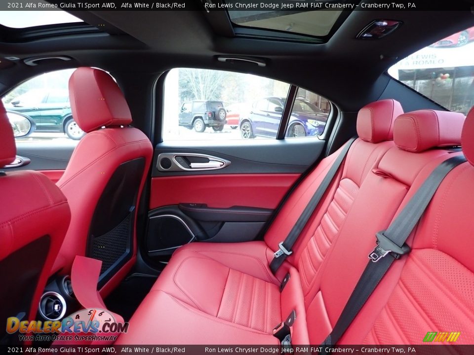 Rear Seat of 2021 Alfa Romeo Giulia TI Sport AWD Photo #13