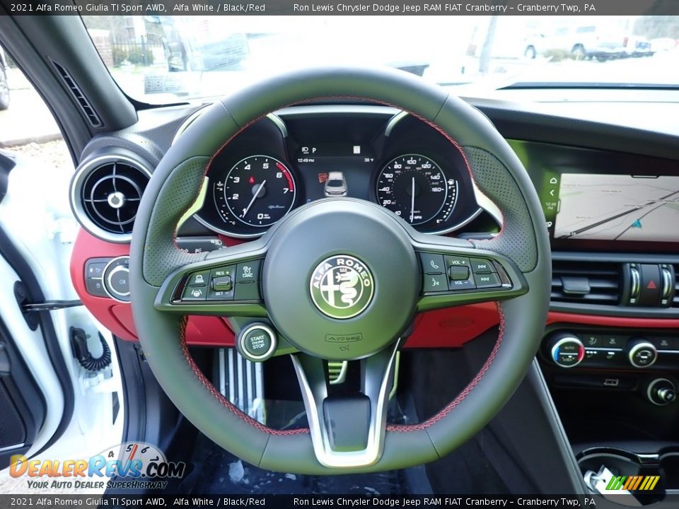 2021 Alfa Romeo Giulia TI Sport AWD Steering Wheel Photo #16