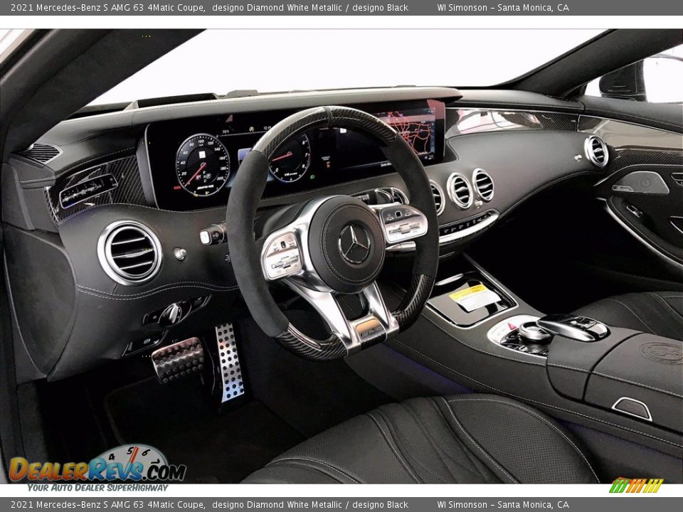 2021 Mercedes-Benz S AMG 63 4Matic Coupe designo Diamond White Metallic / designo Black Photo #4