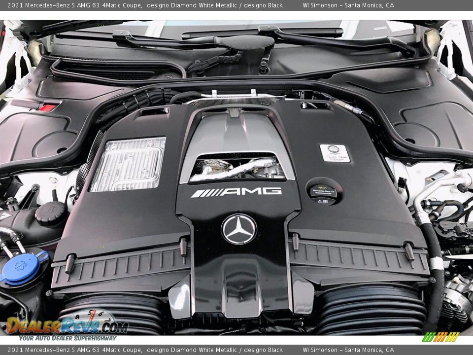 2021 Mercedes-Benz S AMG 63 4Matic Coupe designo Diamond White Metallic / designo Black Photo #8
