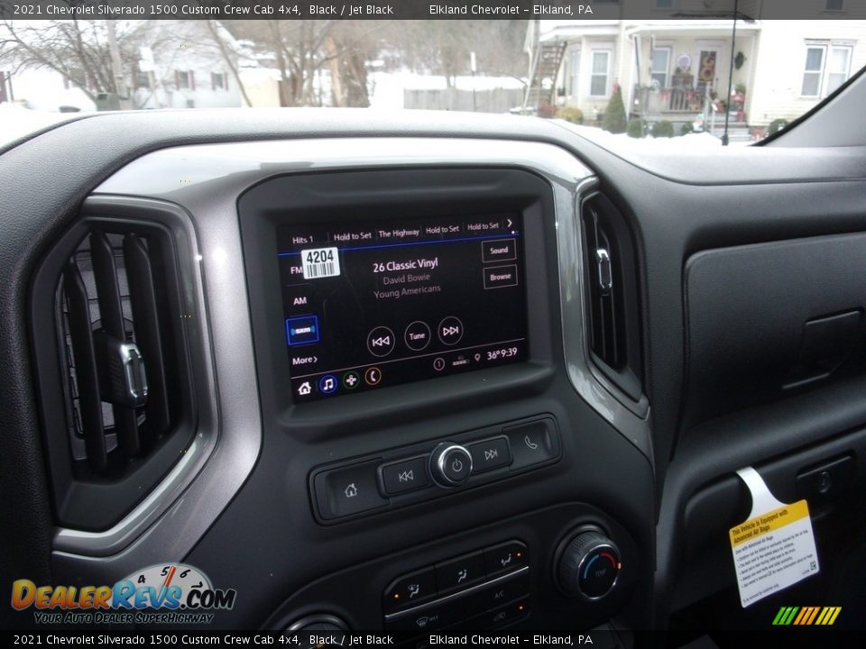 2021 Chevrolet Silverado 1500 Custom Crew Cab 4x4 Black / Jet Black Photo #21