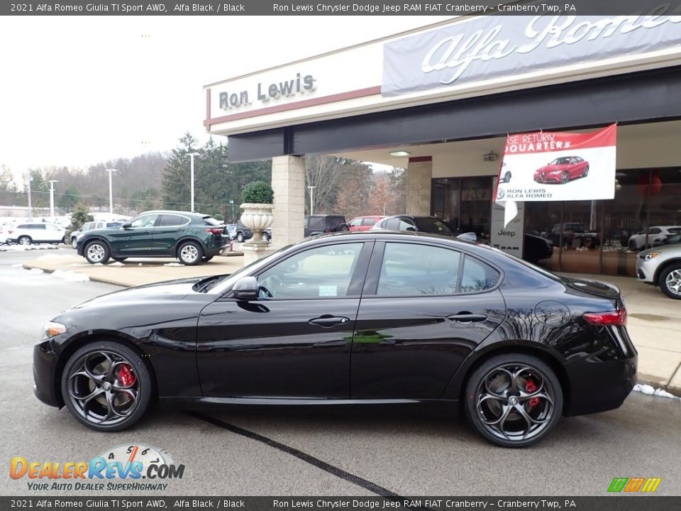 2021 Alfa Romeo Giulia TI Sport AWD Alfa Black / Black Photo #9