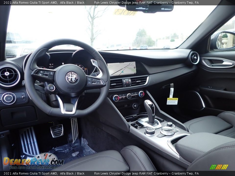 Black Interior - 2021 Alfa Romeo Giulia TI Sport AWD Photo #14