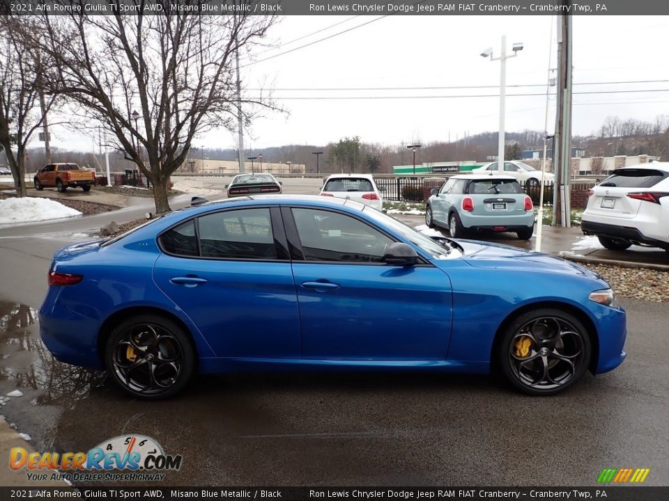 2021 Alfa Romeo Giulia TI Sport AWD Misano Blue Metallic / Black Photo #4