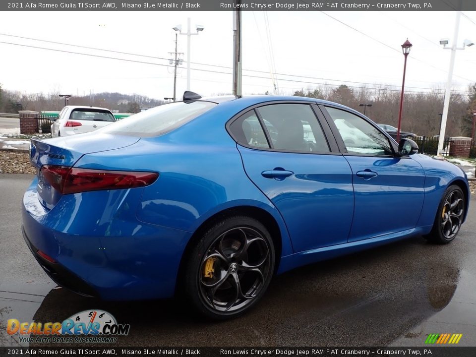 2021 Alfa Romeo Giulia TI Sport AWD Misano Blue Metallic / Black Photo #5