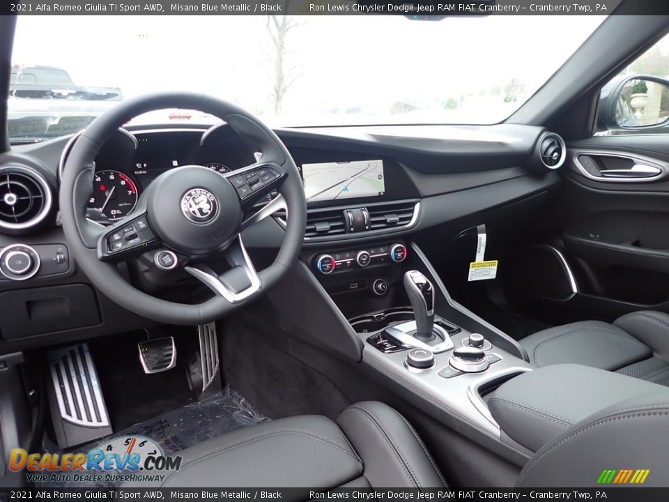 Black Interior - 2021 Alfa Romeo Giulia TI Sport AWD Photo #14