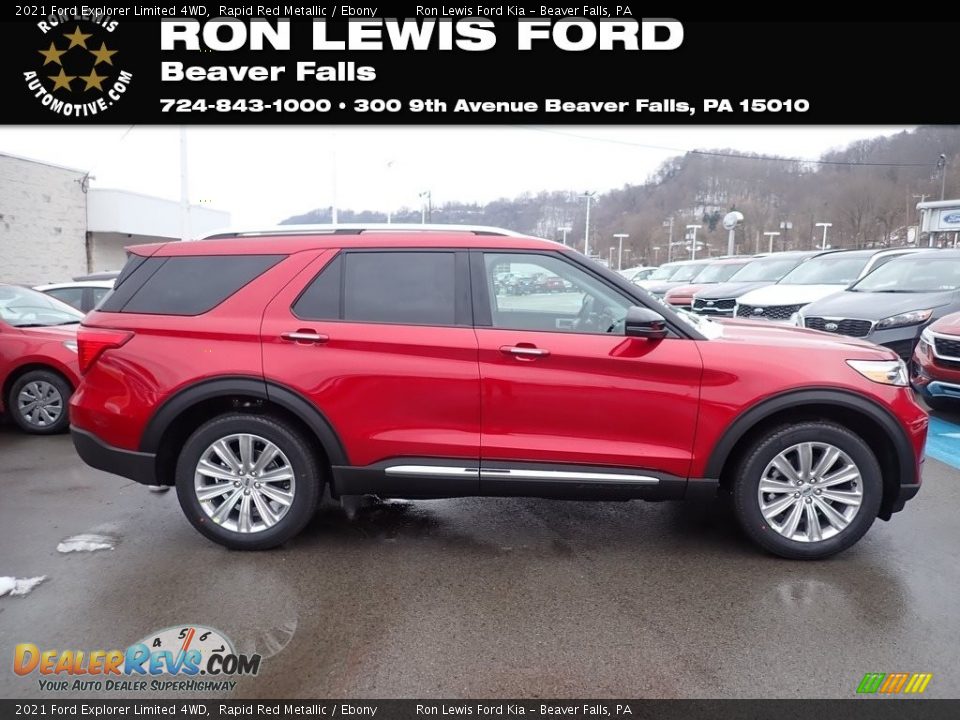 2021 Ford Explorer Limited 4WD Rapid Red Metallic / Ebony Photo #1