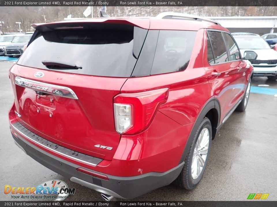 2021 Ford Explorer Limited 4WD Rapid Red Metallic / Ebony Photo #2