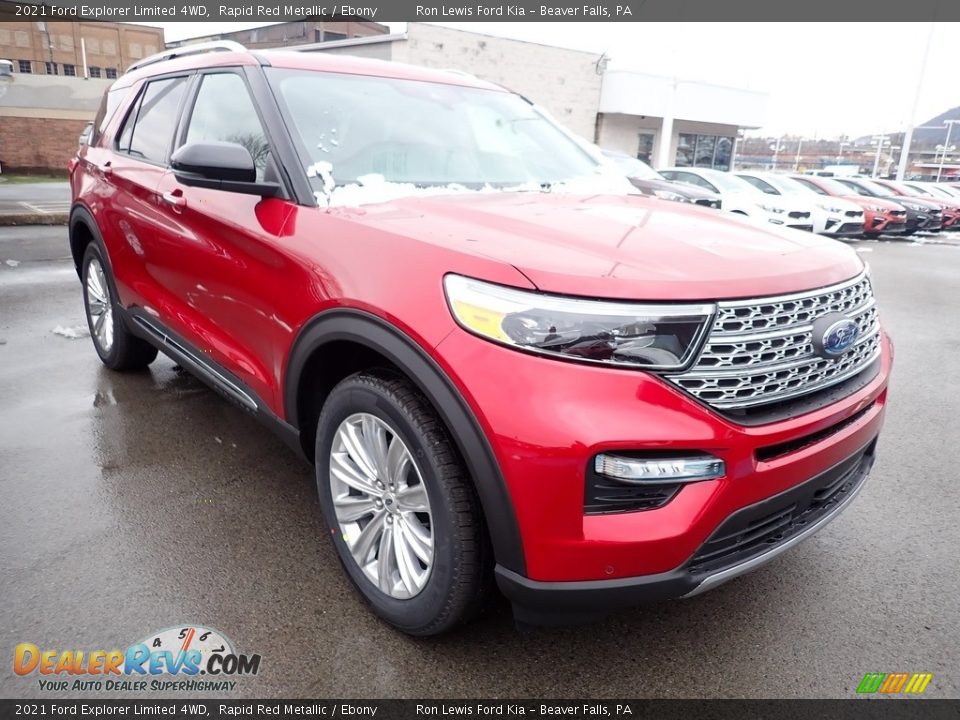 Front 3/4 View of 2021 Ford Explorer Limited 4WD Photo #3