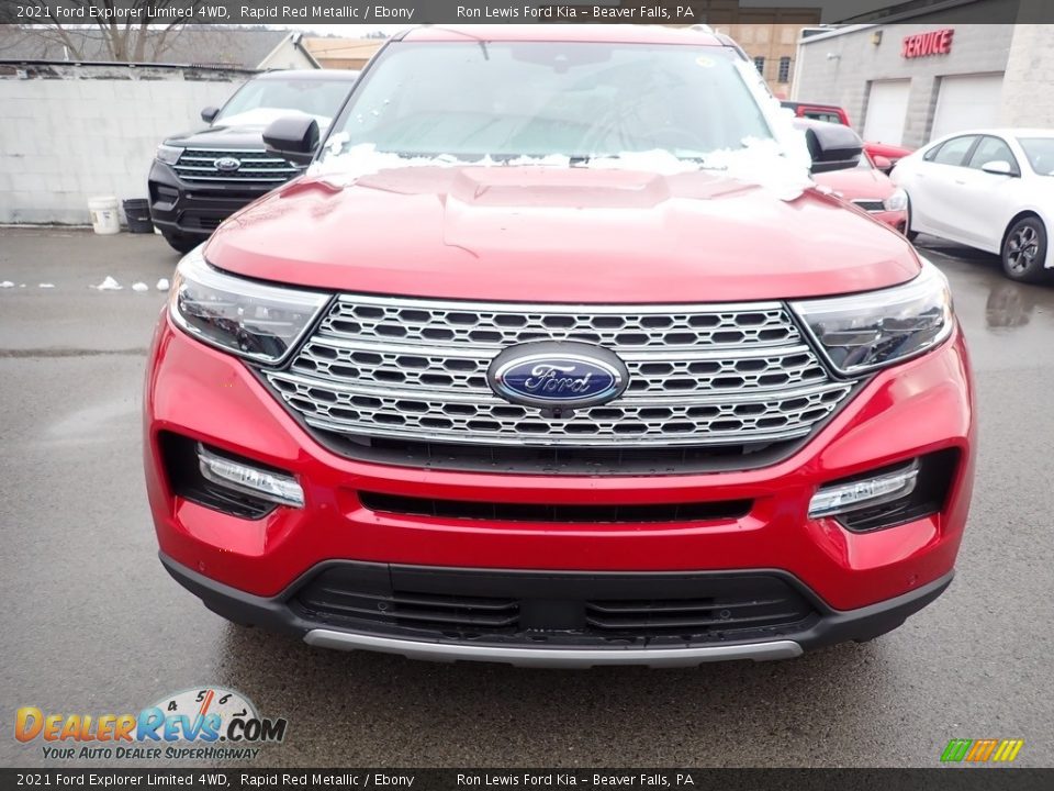 2021 Ford Explorer Limited 4WD Rapid Red Metallic / Ebony Photo #4