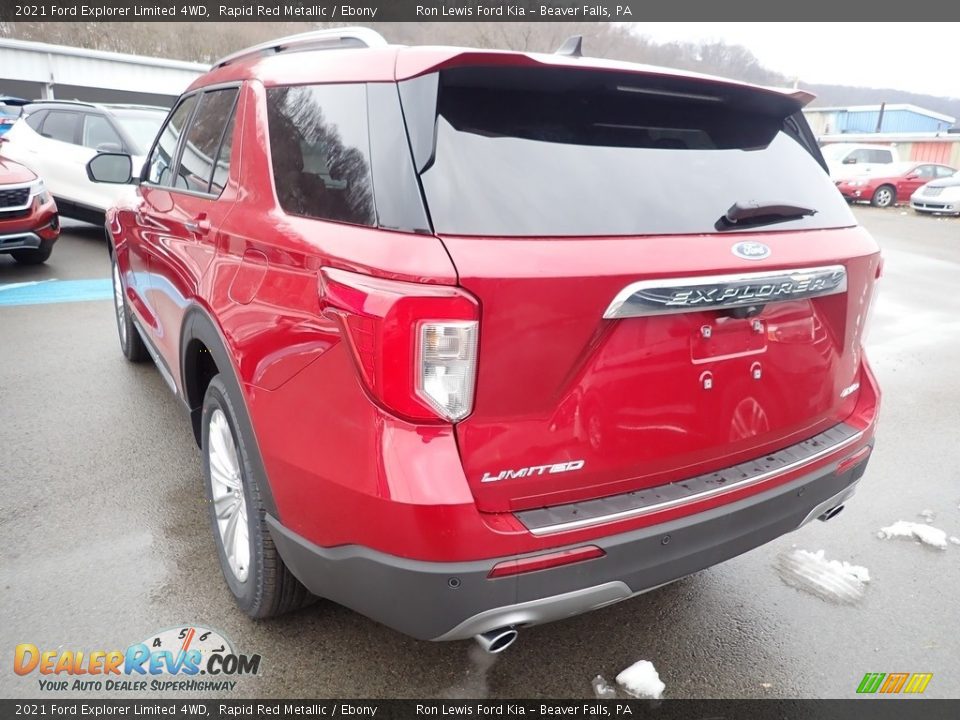2021 Ford Explorer Limited 4WD Rapid Red Metallic / Ebony Photo #7