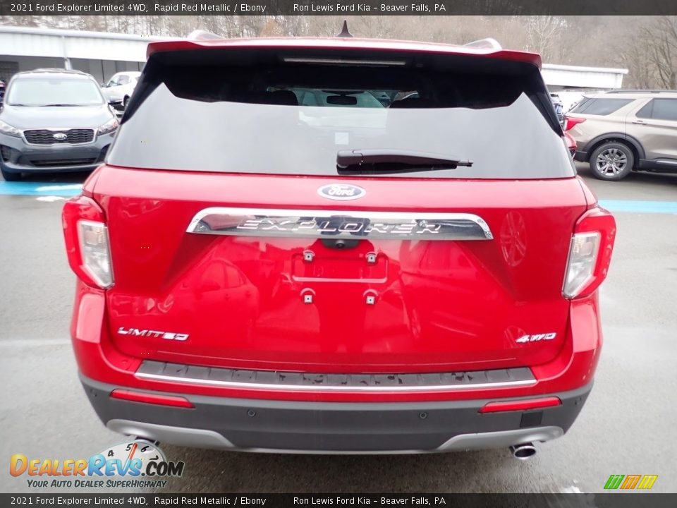 2021 Ford Explorer Limited 4WD Rapid Red Metallic / Ebony Photo #8