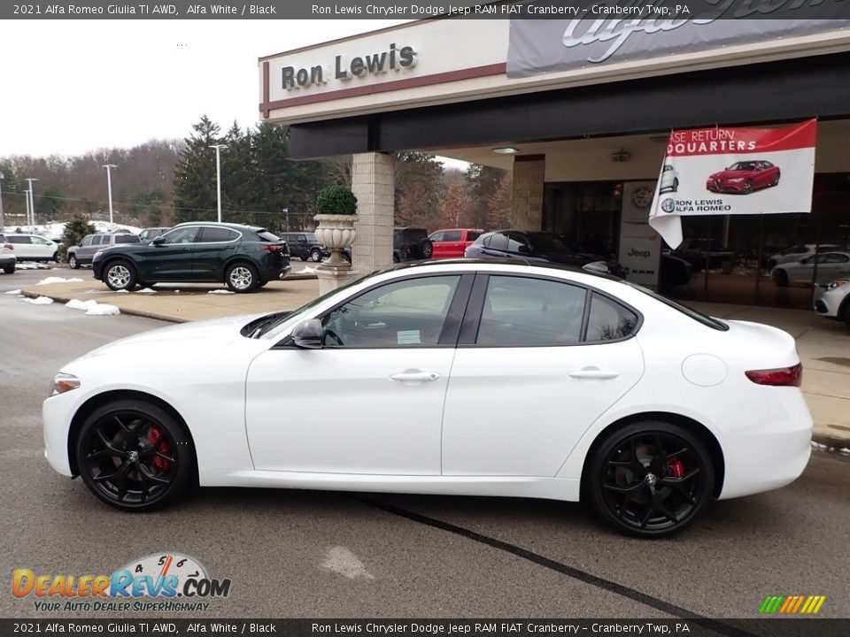 2021 Alfa Romeo Giulia TI AWD Alfa White / Black Photo #9