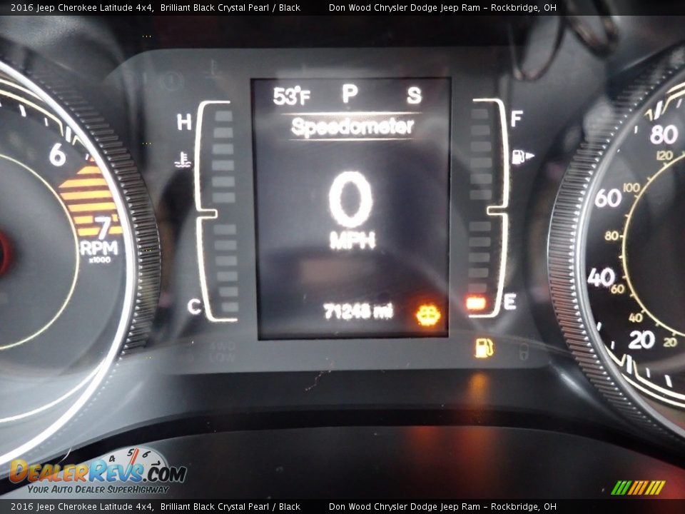 2016 Jeep Cherokee Latitude 4x4 Brilliant Black Crystal Pearl / Black Photo #25