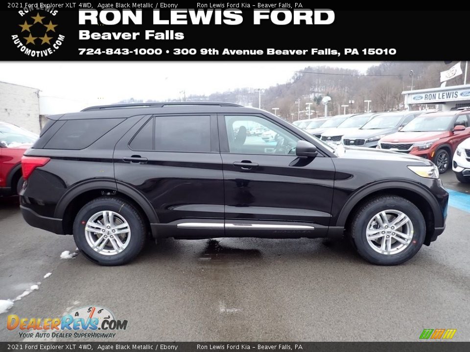 2021 Ford Explorer XLT 4WD Agate Black Metallic / Ebony Photo #1