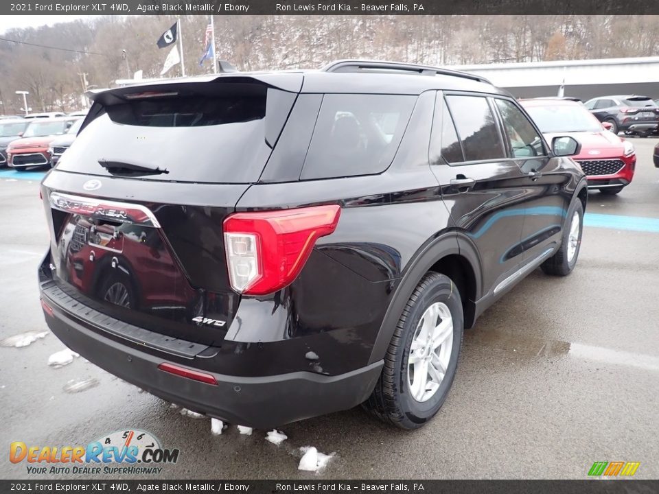 2021 Ford Explorer XLT 4WD Agate Black Metallic / Ebony Photo #2