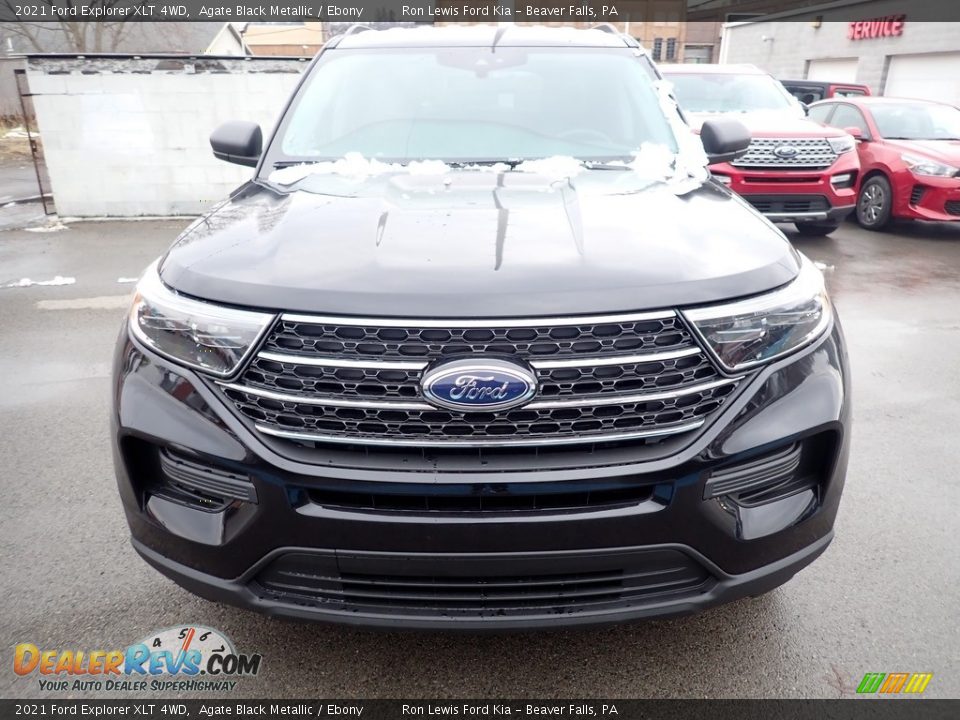2021 Ford Explorer XLT 4WD Agate Black Metallic / Ebony Photo #4