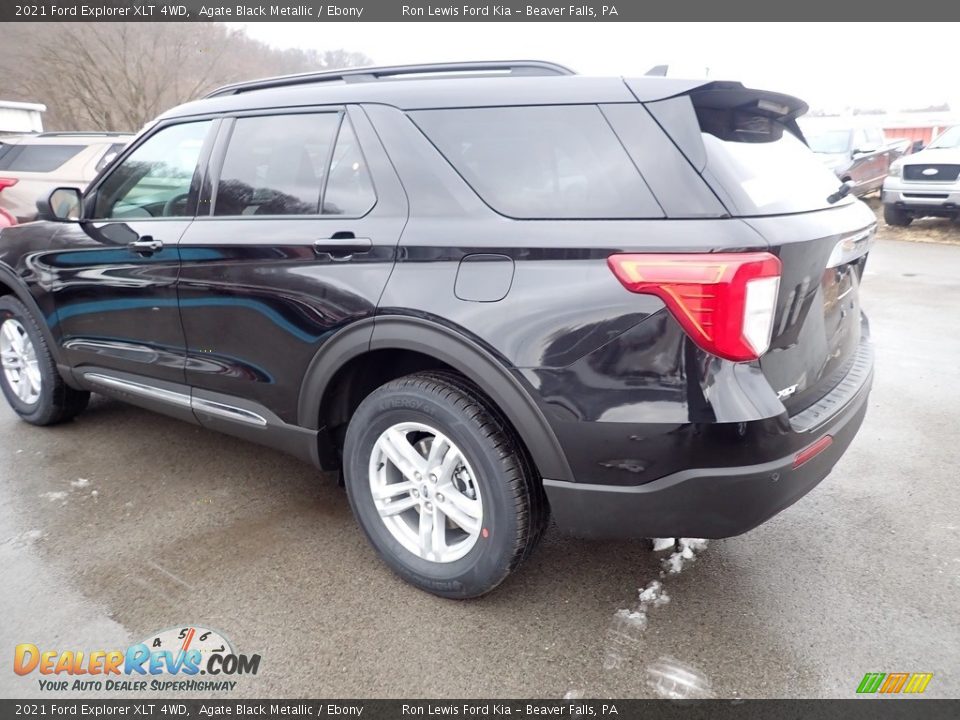 2021 Ford Explorer XLT 4WD Agate Black Metallic / Ebony Photo #7
