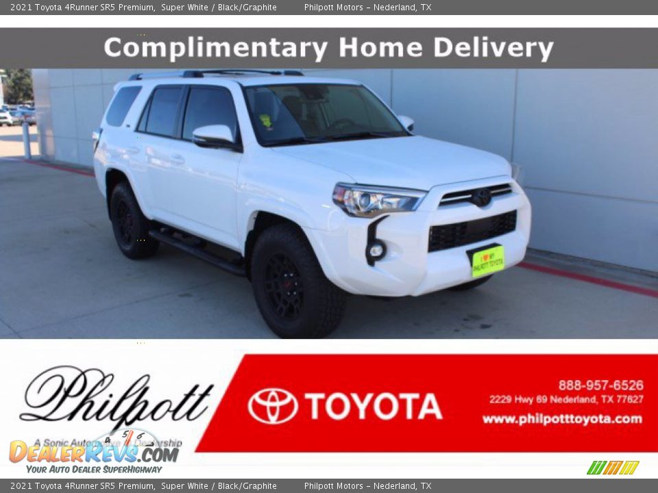 2021 Toyota 4Runner SR5 Premium Super White / Black/Graphite Photo #1