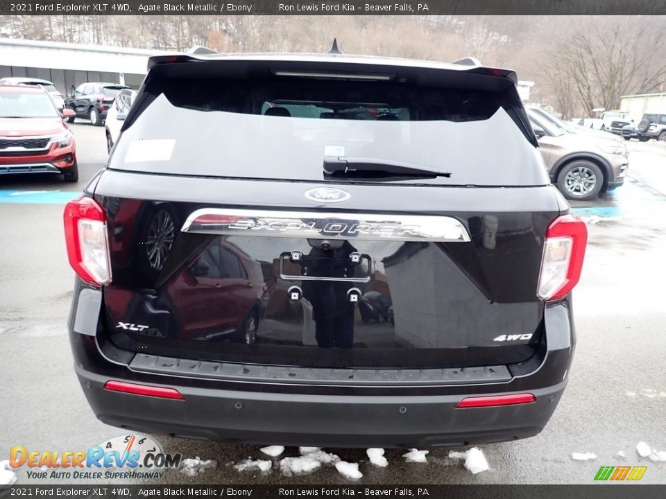 2021 Ford Explorer XLT 4WD Agate Black Metallic / Ebony Photo #8