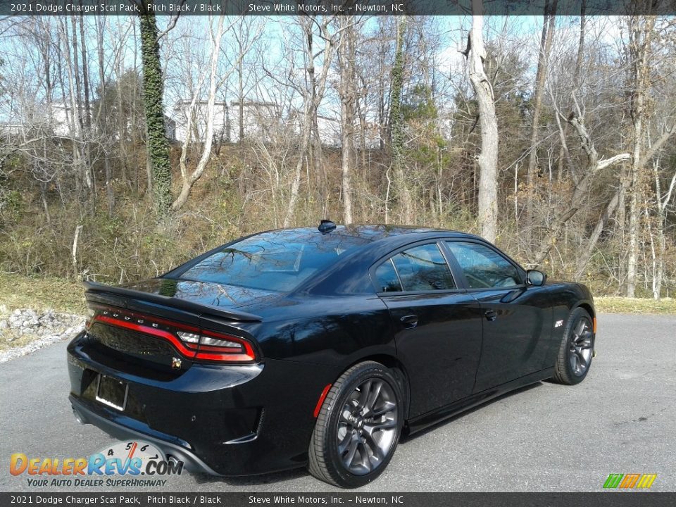 2021 Dodge Charger Scat Pack Pitch Black / Black Photo #6