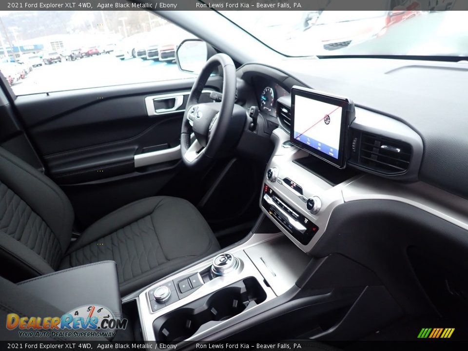 2021 Ford Explorer XLT 4WD Agate Black Metallic / Ebony Photo #11