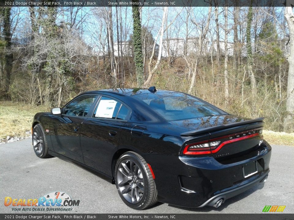 2021 Dodge Charger Scat Pack Pitch Black / Black Photo #8