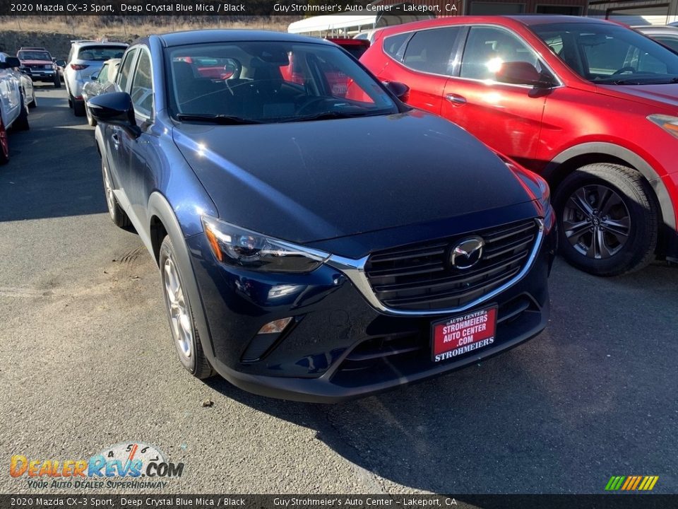 2020 Mazda CX-3 Sport Deep Crystal Blue Mica / Black Photo #2