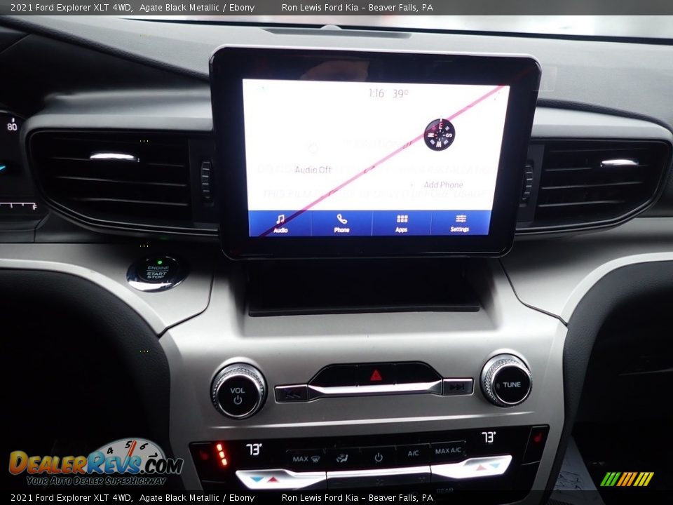 2021 Ford Explorer XLT 4WD Agate Black Metallic / Ebony Photo #15