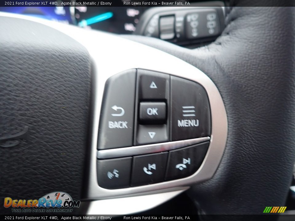 2021 Ford Explorer XLT 4WD Agate Black Metallic / Ebony Photo #17