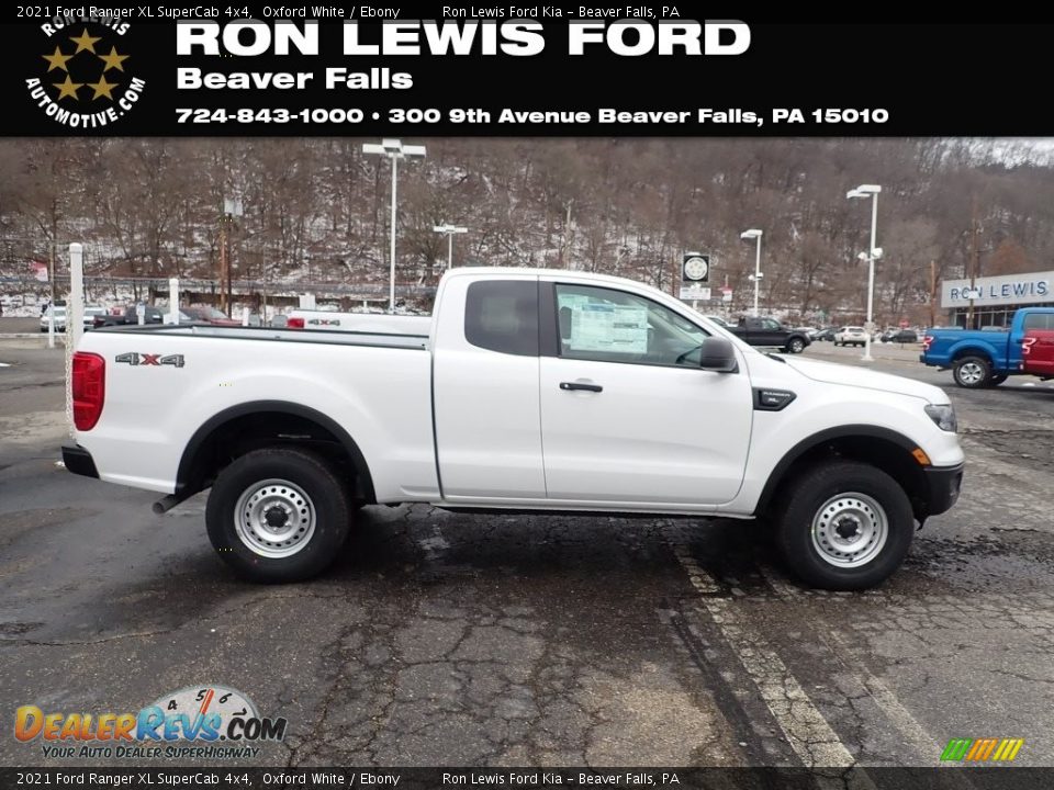 2021 Ford Ranger XL SuperCab 4x4 Oxford White / Ebony Photo #1