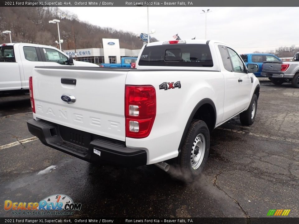 2021 Ford Ranger XL SuperCab 4x4 Oxford White / Ebony Photo #2