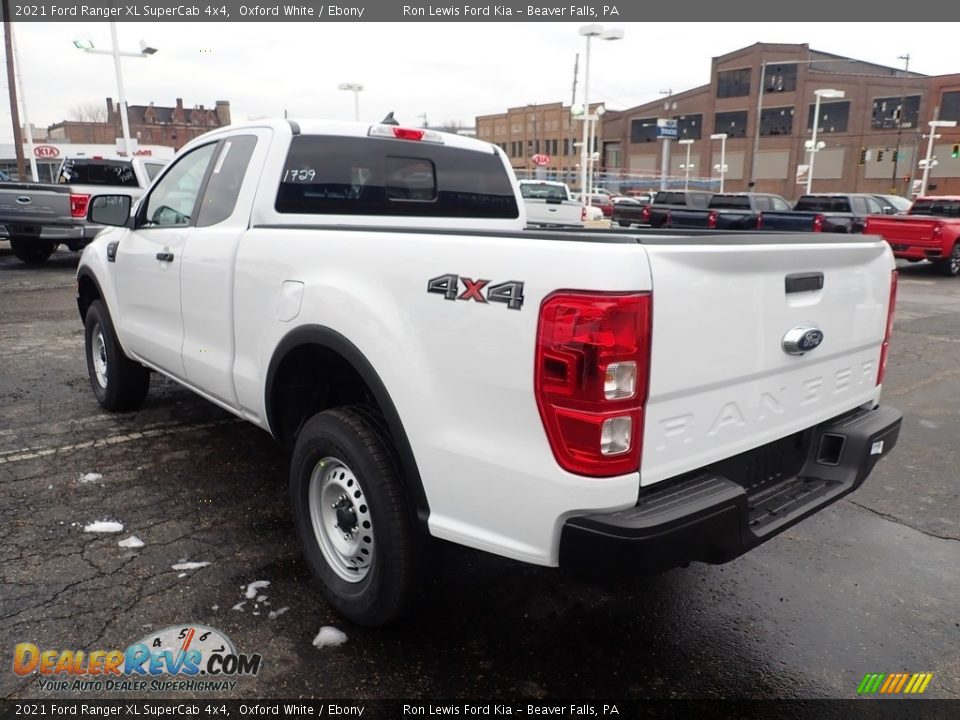2021 Ford Ranger XL SuperCab 4x4 Oxford White / Ebony Photo #7