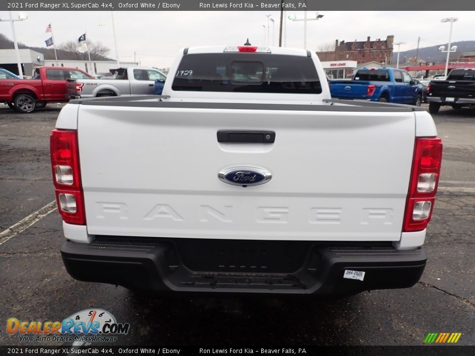 2021 Ford Ranger XL SuperCab 4x4 Oxford White / Ebony Photo #8