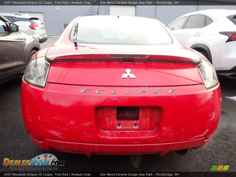 2007 Mitsubishi Eclipse GS Coupe Pure Red / Medium Gray Photo #9