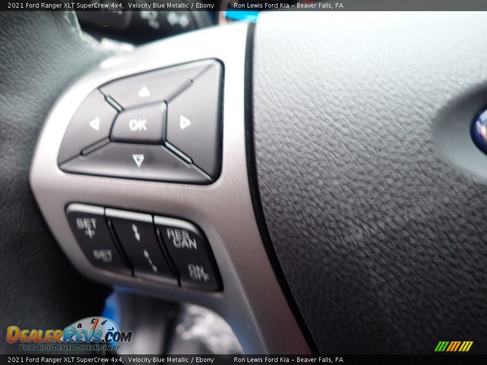 2021 Ford Ranger XLT SuperCrew 4x4 Velocity Blue Metallic / Ebony Photo #18