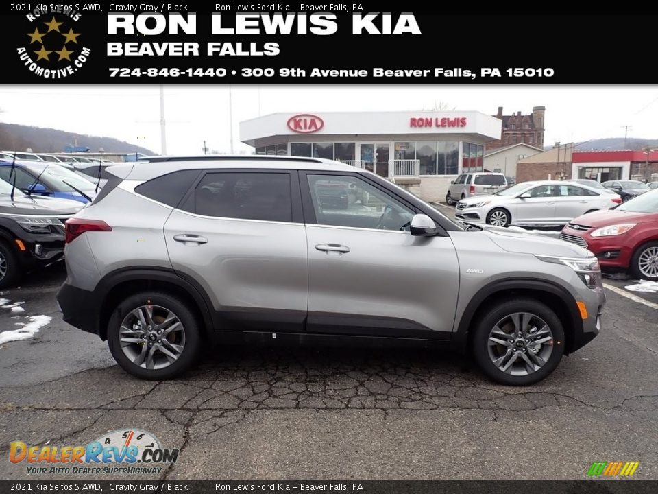 2021 Kia Seltos S AWD Gravity Gray / Black Photo #1