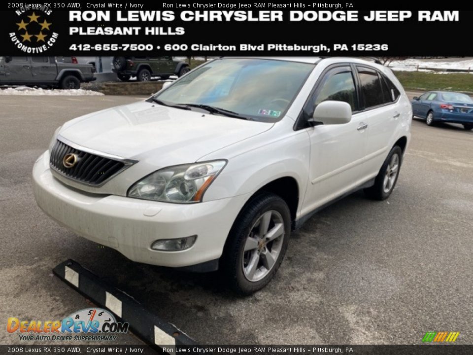 2008 Lexus RX 350 AWD Crystal White / Ivory Photo #1