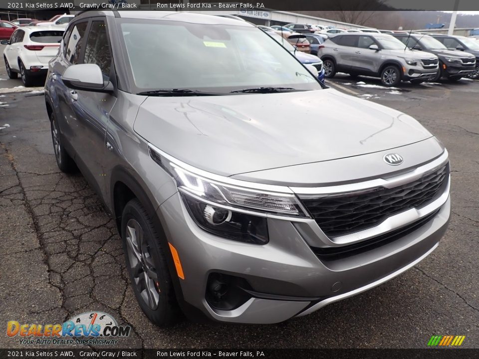 2021 Kia Seltos S AWD Gravity Gray / Black Photo #3