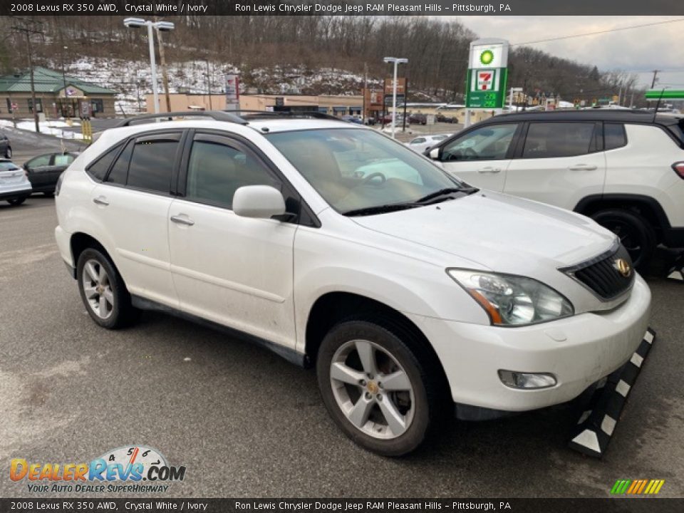 2008 Lexus RX 350 AWD Crystal White / Ivory Photo #2