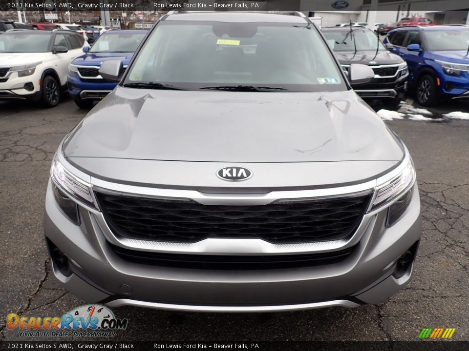 2021 Kia Seltos S AWD Gravity Gray / Black Photo #4