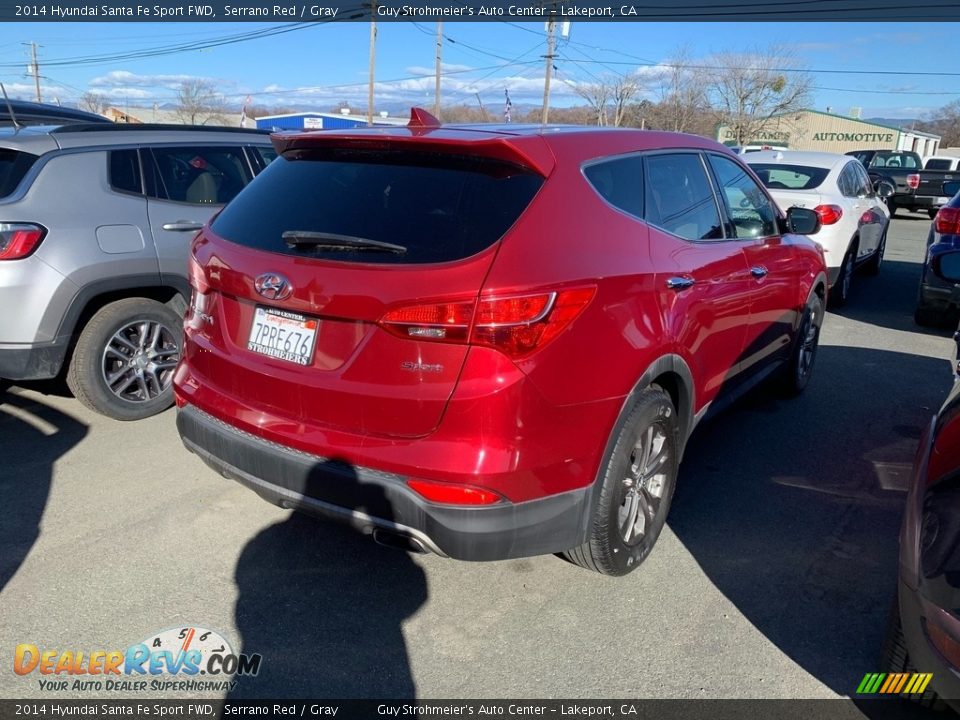 2014 Hyundai Santa Fe Sport FWD Serrano Red / Gray Photo #6