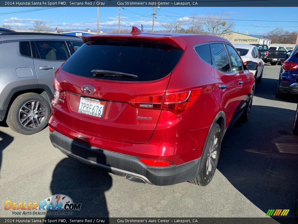2014 Hyundai Santa Fe Sport FWD Serrano Red / Gray Photo #7